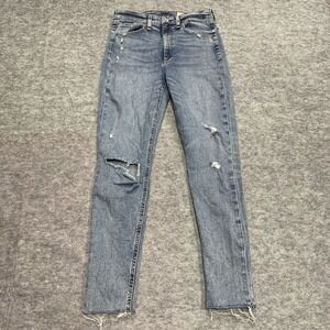 Rag & Bone Nina High-Rise Ankle Skinny Distressed in Horizon Blue- Size 27